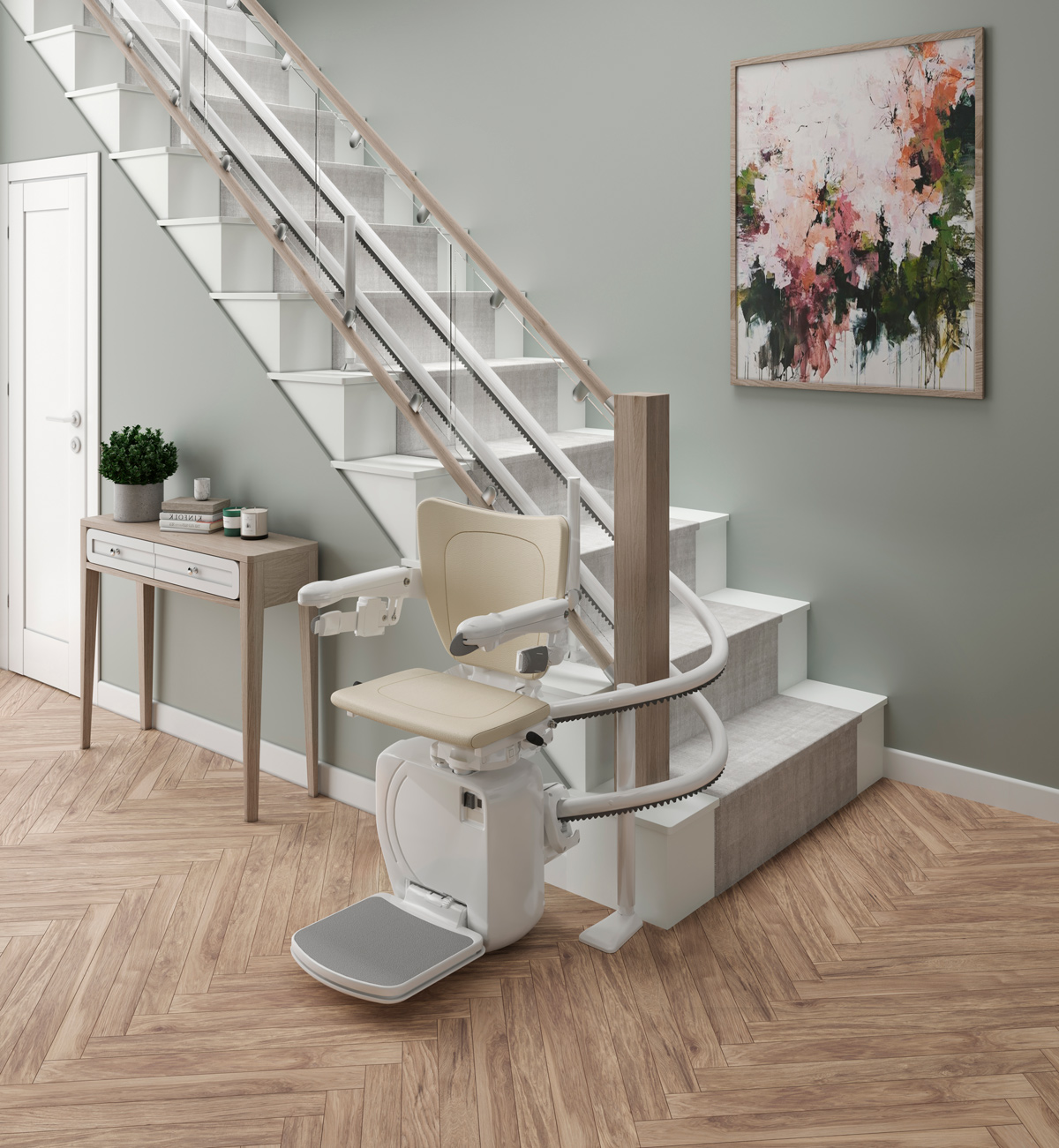 Straight and curved stairlift